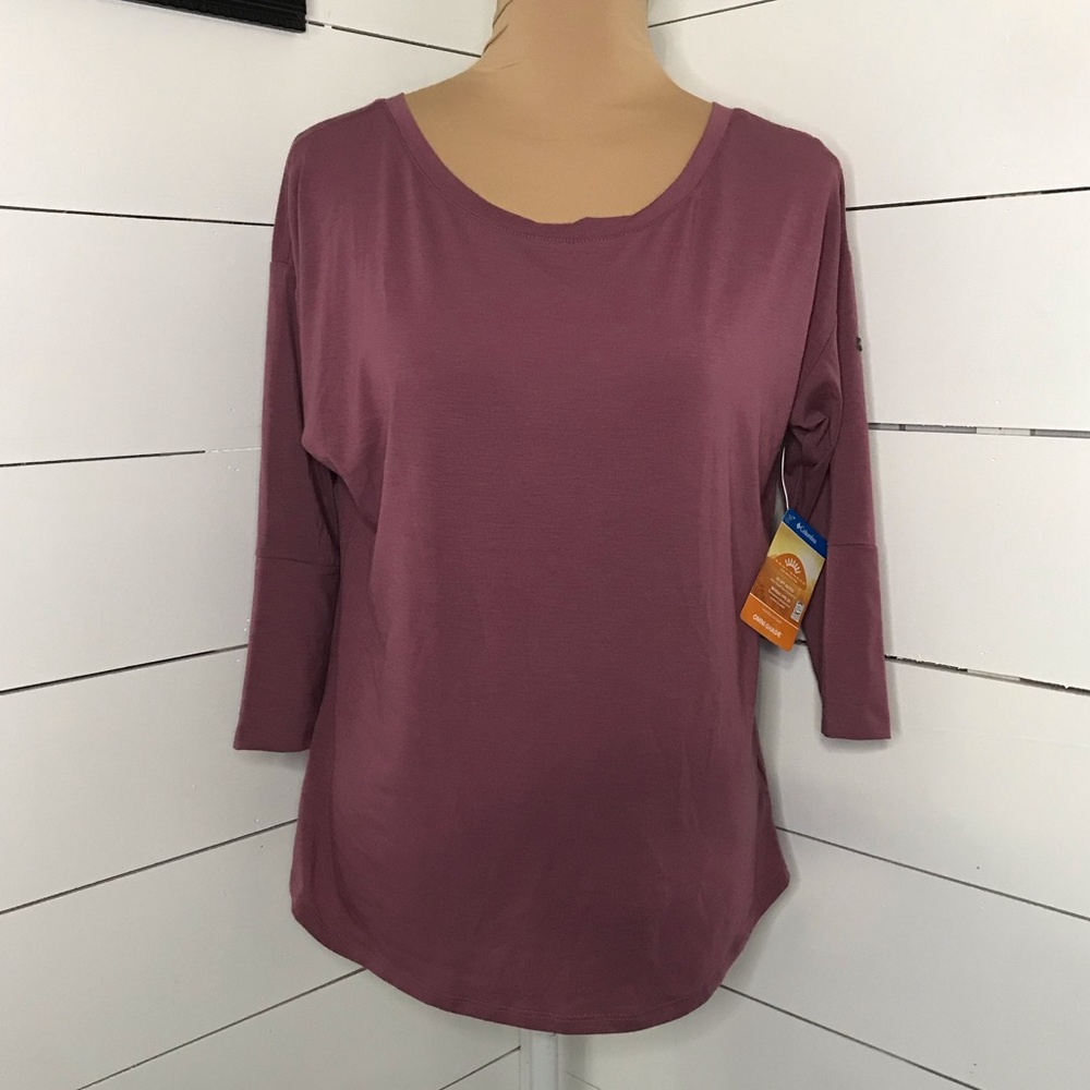 Columbia Easy Does It 3/4 Sleeve Tee Size S NWT